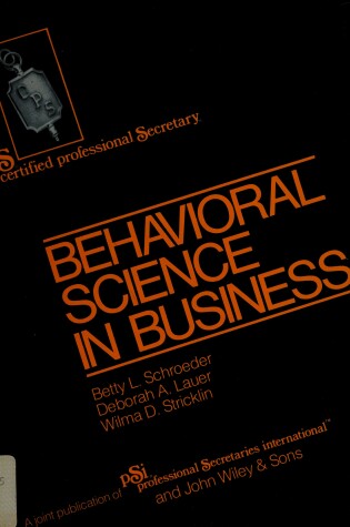 Cover of Certified Professional Secretary Examination Review Series: Module 1: Behavioral Science in Business