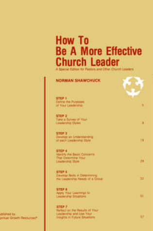 Cover of How To Be A More Effective Church Leader