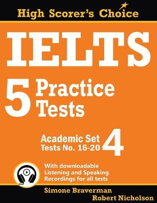 Book cover for IELTS 5 Practice Tests, Academic Set 4