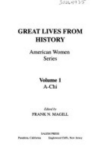 Cover of Great Lives from History American Women Series5vol