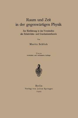 Book cover for Raum und Zeit in der gegenwärtigen Physik