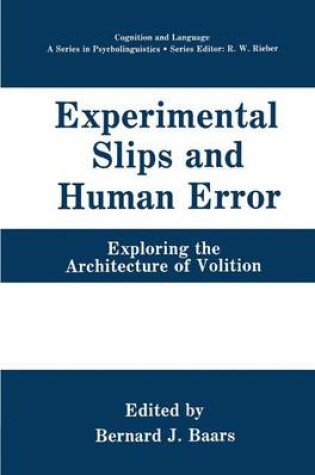 Cover of Experimental Slips and Human Error