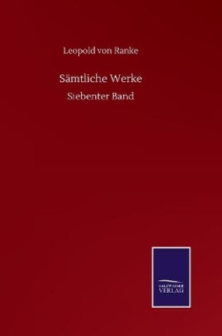 Cover of S�mtliche Werke