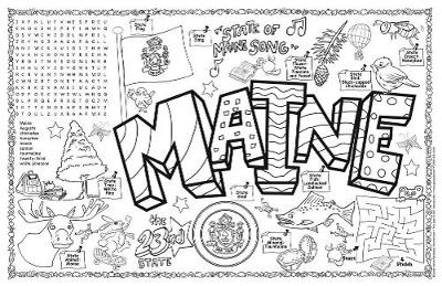 Cover of Maine Symbols & Facts Funsheet - Pack of 30