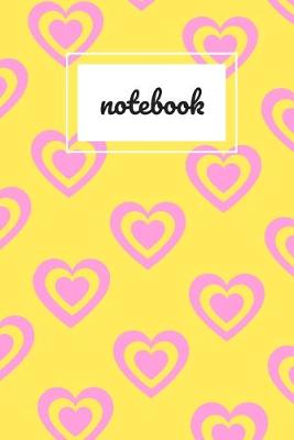 Book cover for Yellow & pink heart notebook