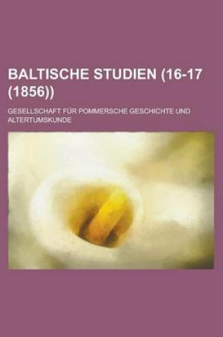 Cover of Baltische Studien (16-17 (1856))