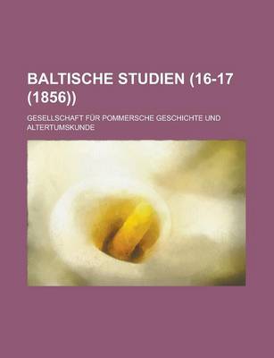 Book cover for Baltische Studien (16-17 (1856))