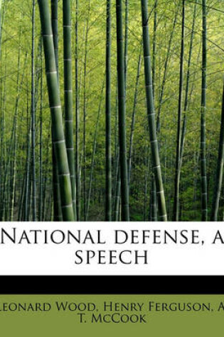 Cover of National Defense, a Speech