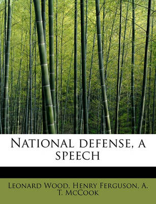 Book cover for National Defense, a Speech