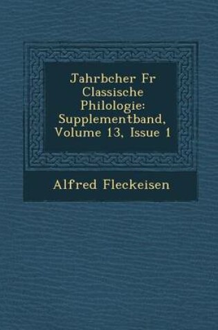 Cover of Jahrb Cher Fur Classische Philologie