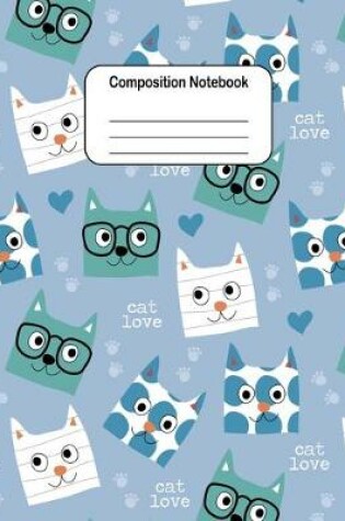 Cover of Composition Notebook - Cute Cats Pattern