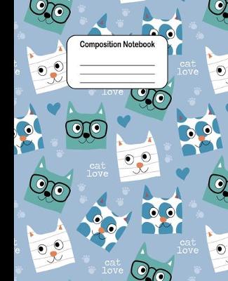 Book cover for Composition Notebook - Cute Cats Pattern