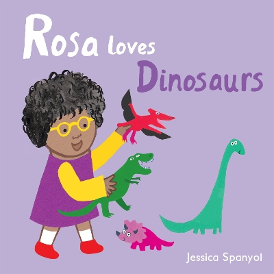 Book cover for Rosa Loves Dinosaurs