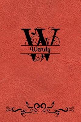 Book cover for Split Letter Personalized Name Journal - Wendy