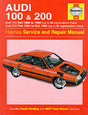 Book cover for Audi 100 1982-90 and 200 1984-89 Service and Repair Manual