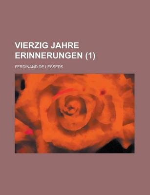 Book cover for Vierzig Jahre Erinnerungen (1)