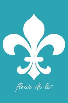 Book cover for fleur-de-lis - Robin's Egg Blue Blank Notebook