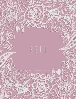 Book cover for Beth. Dusty Pink Dot Grid Journal