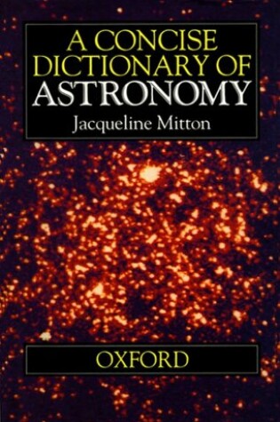 Cover of A Concise Dictionary of Astronomy