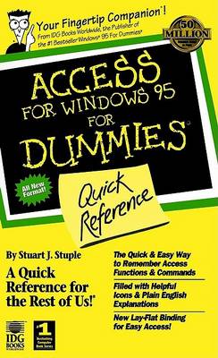 Cover of Access for Windows '95 for Dummies Quick Reference