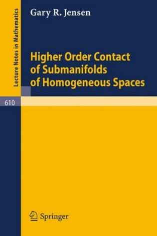 Cover of Higher Order Contact of Submanifolds of Homogeneous Spaces