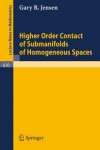 Book cover for Higher Order Contact of Submanifolds of Homogeneous Spaces