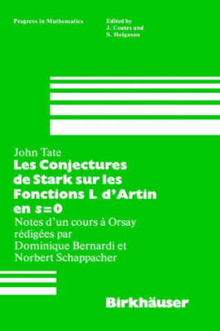 Cover of Les Conjectures De Stark Sur Les Fonctions L D'artin En s=0