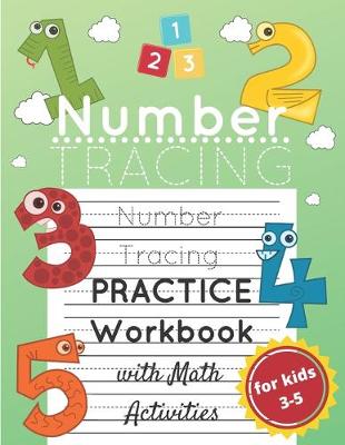 Book cover for Number Tracing Practice Workbook for Kids Ages 3-5