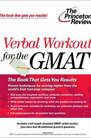 Cover of Gmat Verbal Workout