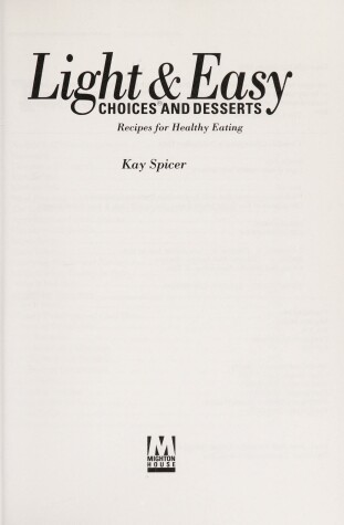 Book cover for Light & Easy Choices and Desserts