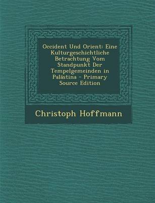 Book cover for Occident Und Orient