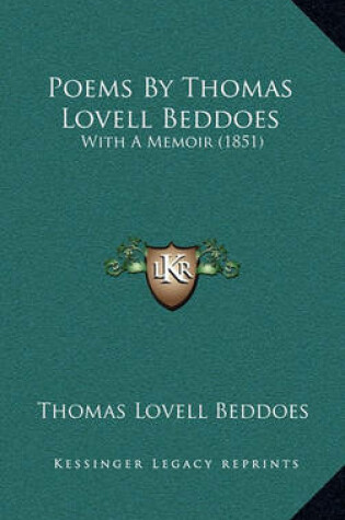 Cover of Poems by Thomas Lovell Beddoes