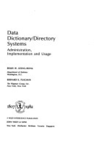 Cover of Data Dictionary/Directory Systems