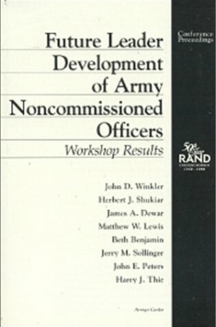 Cover of Future Leader Development of Army Noncommissioned Officers