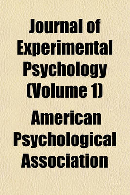 Book cover for Journal of Experimental Psychology (Volume 1)