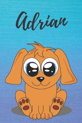 Book cover for Adrian dog coloring book / notebook / journal / diary