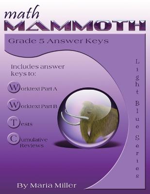 Book cover for Math Mammoth Grade 5 Answer Keys