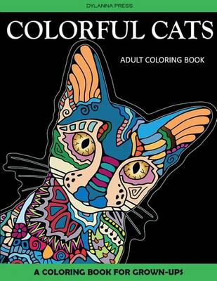 Book cover for Colorful Cats Adult Coloring Book