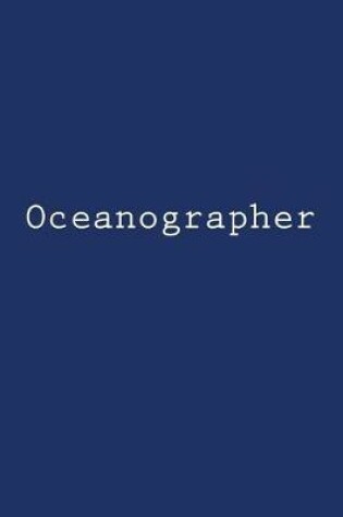 Cover of Oceanographer