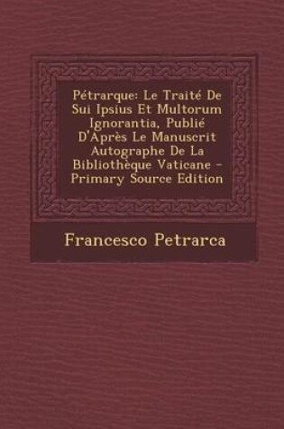 Cover of Petrarque