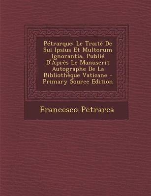 Book cover for Petrarque