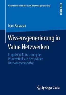 Cover of Wissensgenerierung in Value Netzwerken