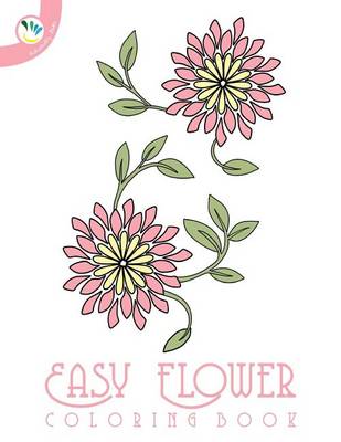 Book cover for Easy Flower Coloring Book
