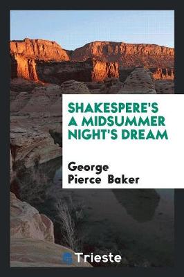 Book cover for Shakespere's a Midsummer Night's Dream