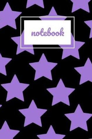 Cover of Black and purple star print notebook