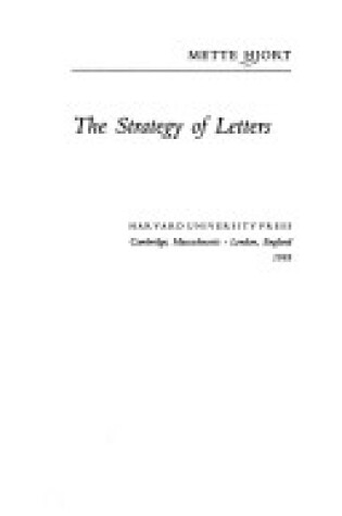 Cover of The Strategy of Letters