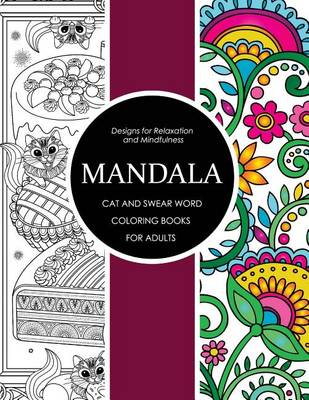 Cover of Mandala Cat and Swear Word Coloring Books for Adults