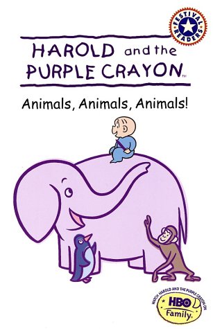 Book cover for Harold and the Purple Crayon: Animals, Animals, Animals!