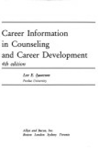 Cover of Career Information in Counseling and Career Development