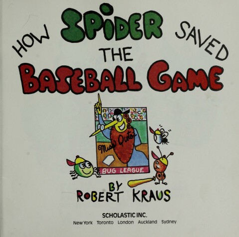 Book cover for How Spider Saved the Baseball Game